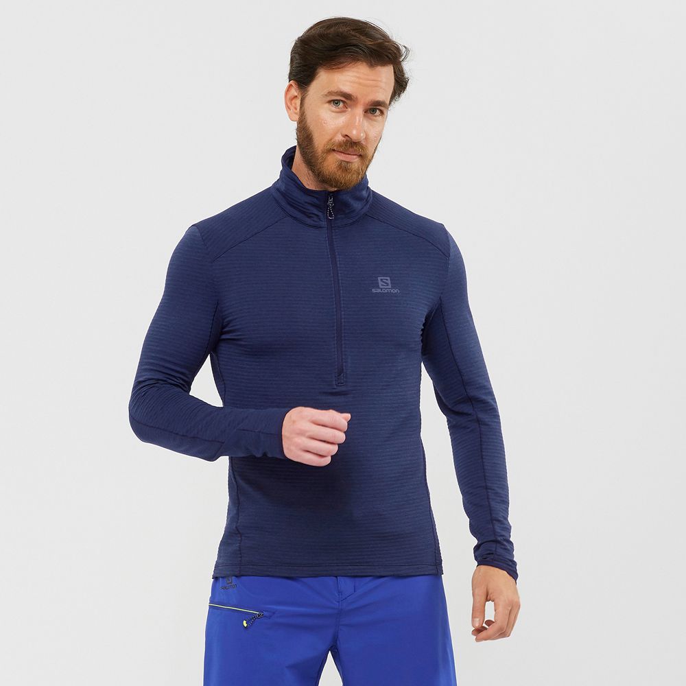 Vestes Imperméables Salomon Homme Bleu Marine - Salomon OUTLINE - France (2813-CLHIZ)